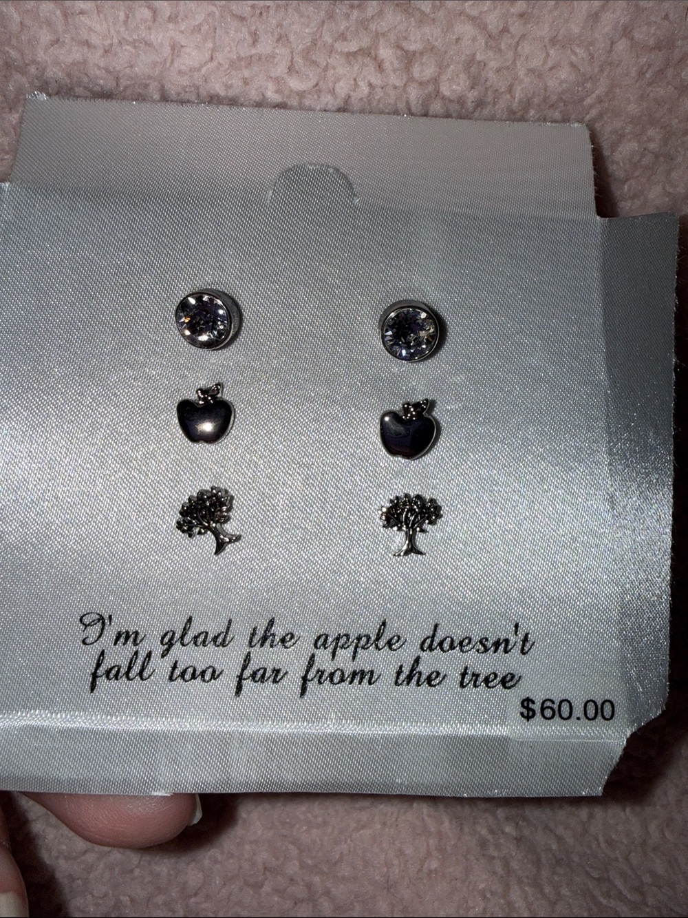 Kohl's Silver-Tone Multi Earring Set with Clear Accents Swarovski